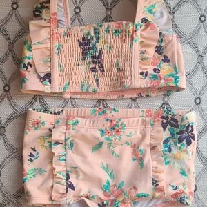 Retro style girls bathing suit